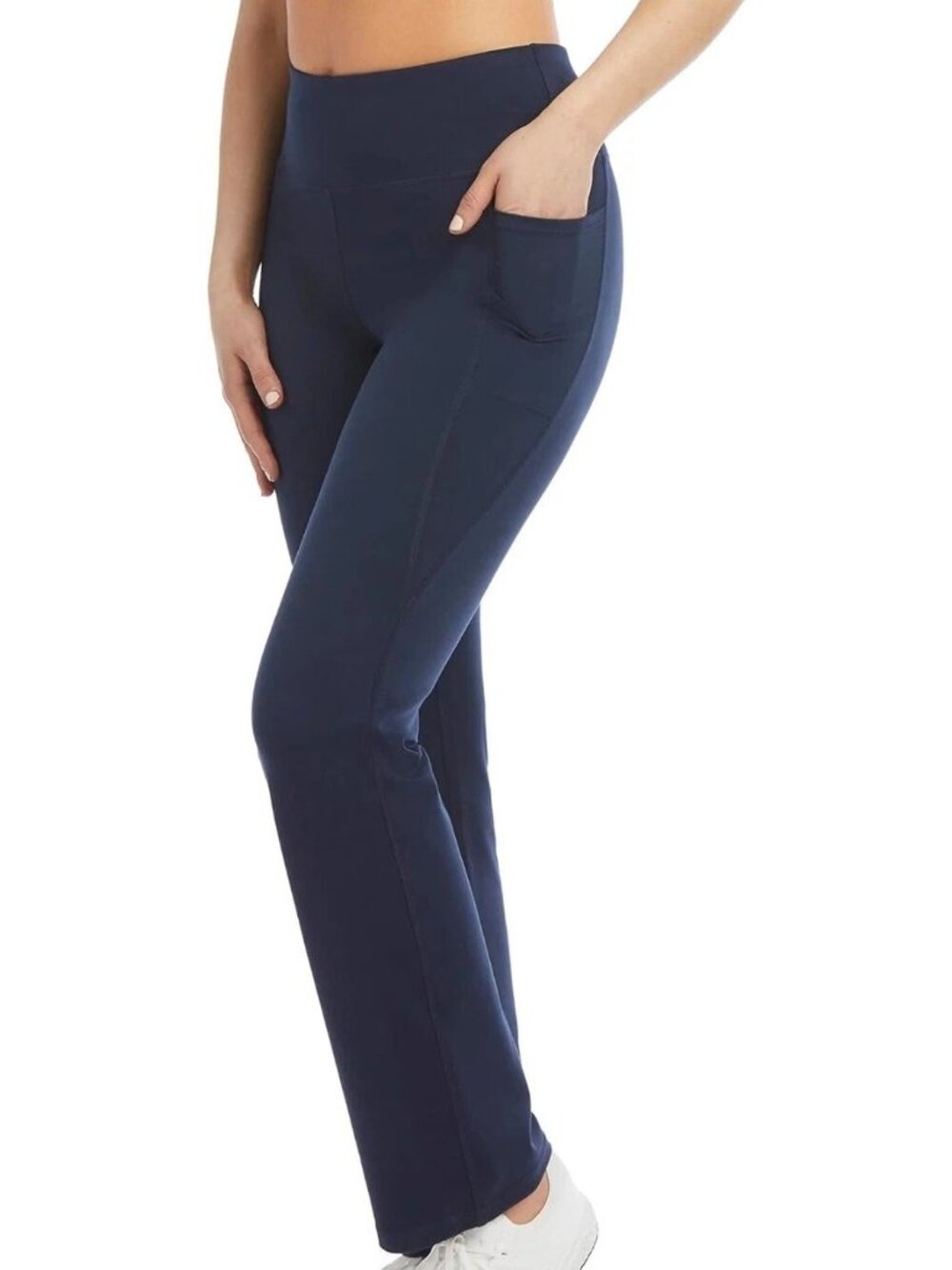 NWT Jockey Women's L Neo Navy Yoga Studio Flare Pants